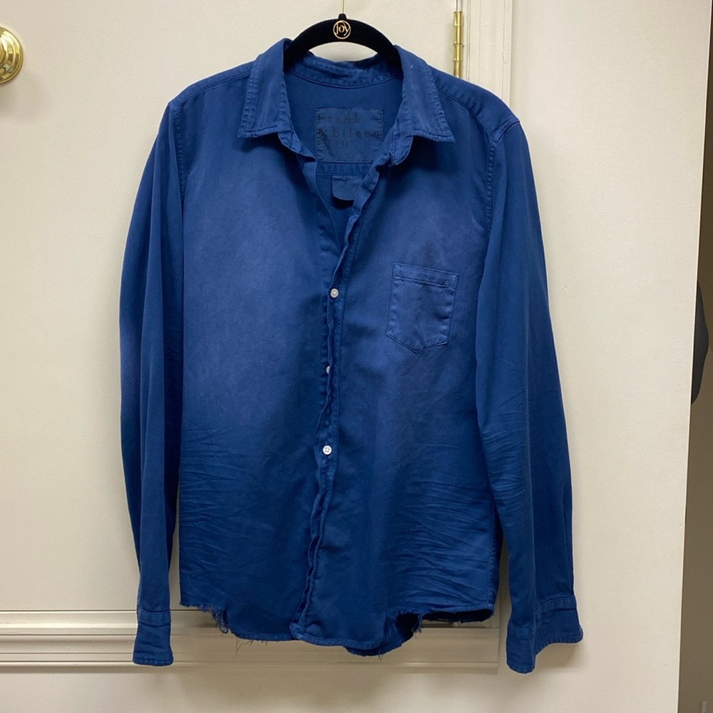 Frank and Eileen distressed button up shirt